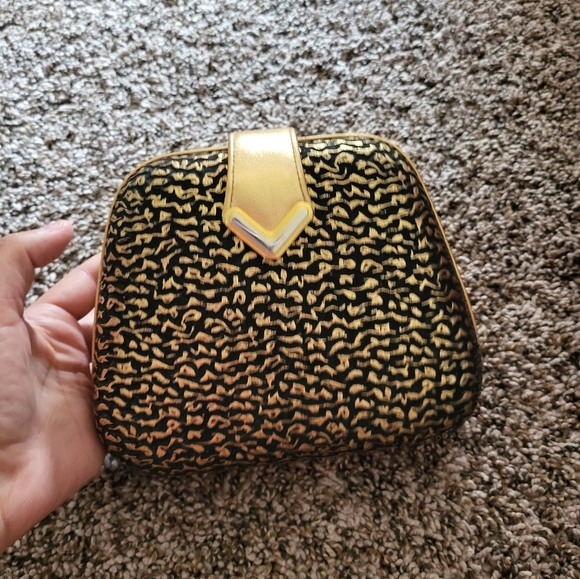 Handbags - Black and gold clutch/ cross body